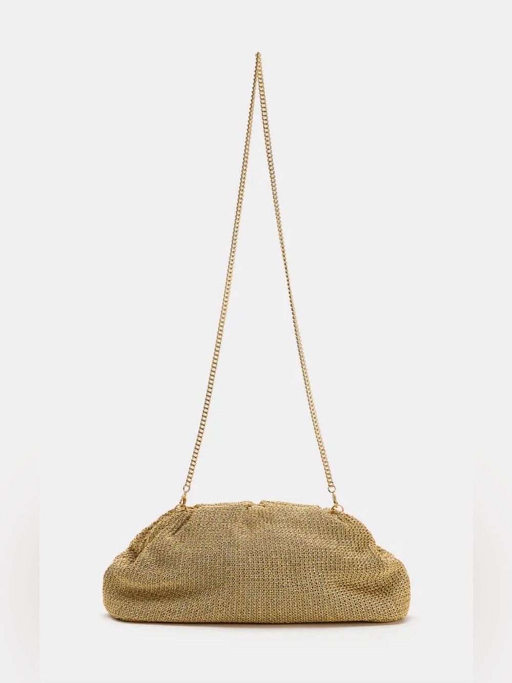 ZARA Gold Metallic Bag NWT